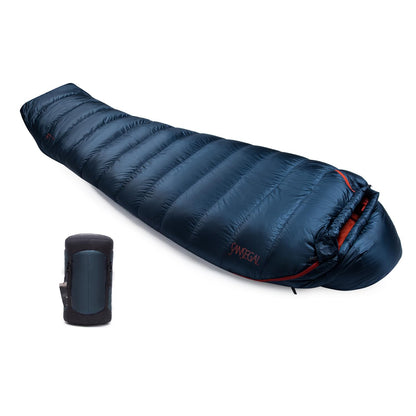 SANSEGAL Ultralight Mummy Down Sleeping Bag 650 Fill Power Duck Down Suits for 32 20 Degree F for Camping Hiking Backpacking