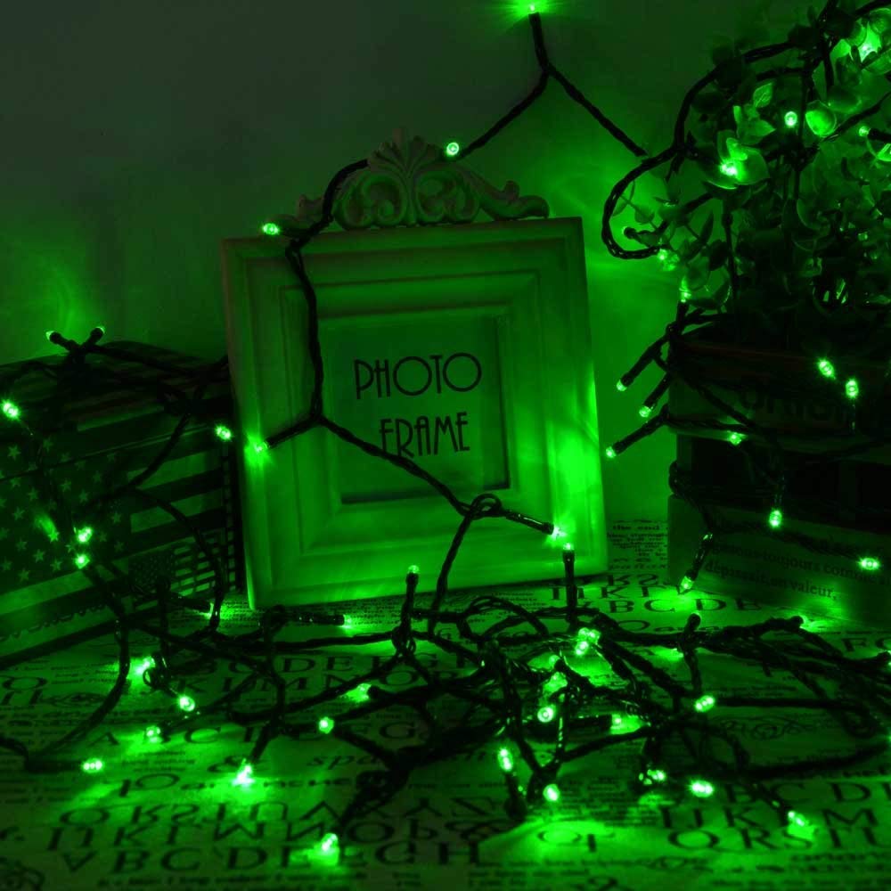 Solar Christmas Lights Outdoor, 33ft 100 LED Solar Fairy String Lights 8 Modes Waterproof Xmas Lights for Garden, Patio, Home, Party, Wedding, Holiday, Tree, Bush, Wreath, Outdoor Decor (Green)