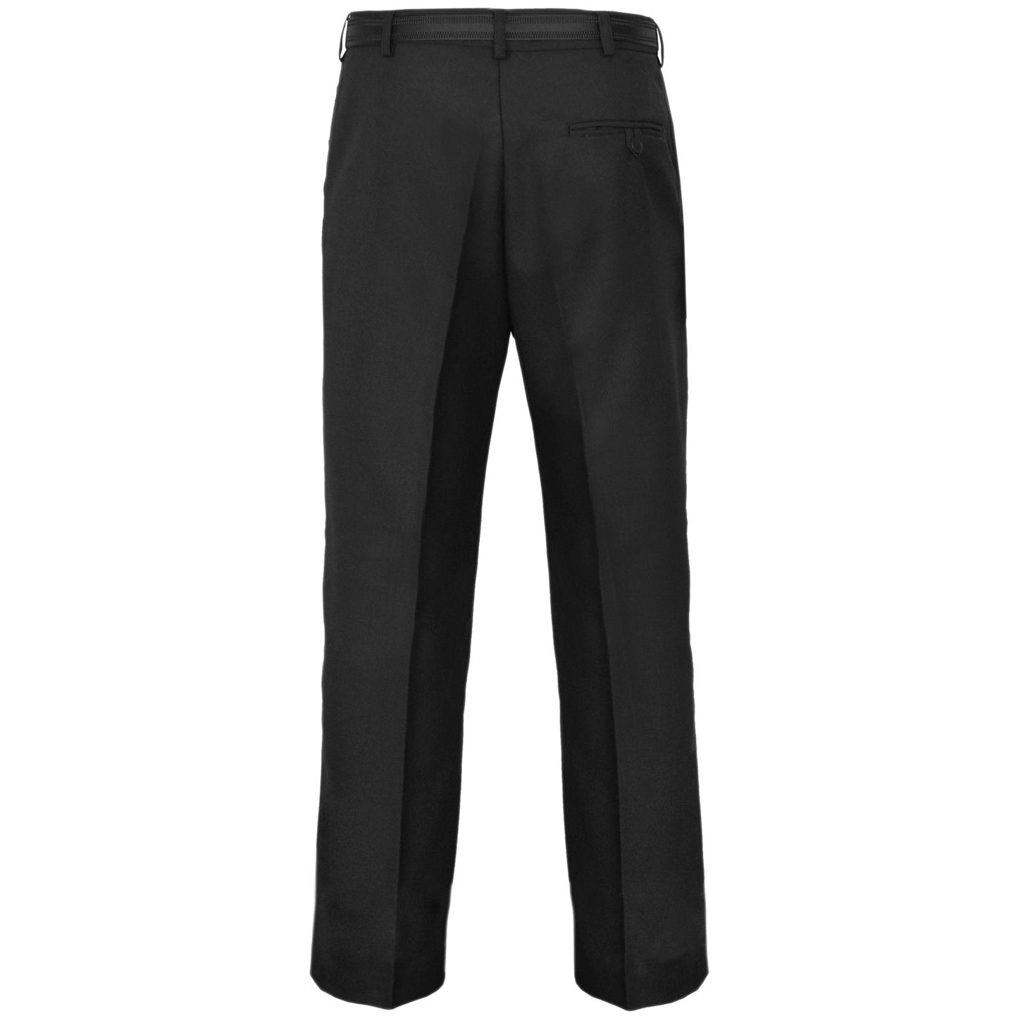 MyShoeStore Mens Formal Trousers Casual Business Office Smart Dress Pants Straight Leg Flat Front Everpress Pockets Waist Size 30 Inch to 50 Inches(Black, 36/31)