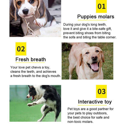 Wefine Puppy Chew Toys - 100% Natural Cotton Rope for Small & Medium Dogs (10 PCS)