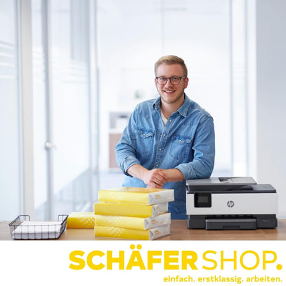Schäfer Shop Copy Paper A4, 80 g/m² Printer Paper, Laser, Inkjet, Fax Paper, 2500 Sheets, 5 Packs of 500 Sheets, White
