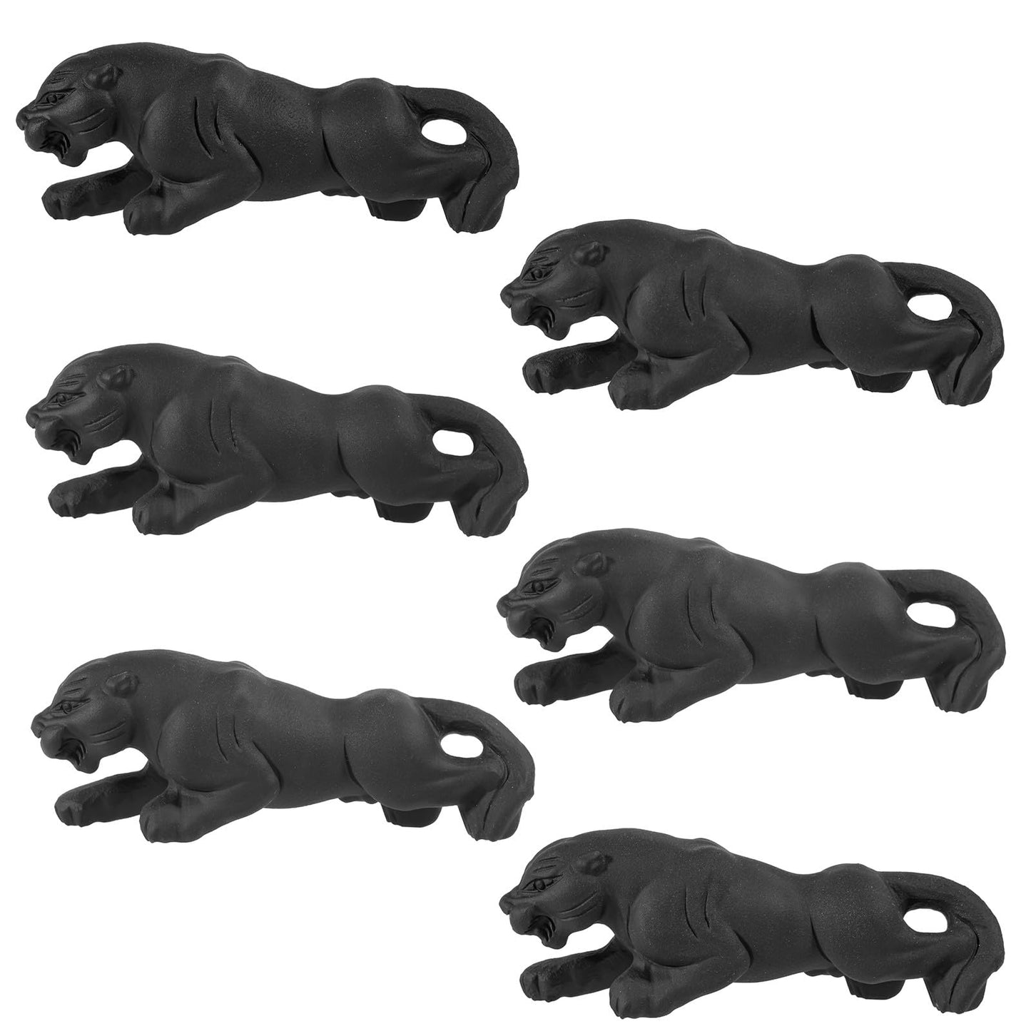mookaitedecor Black Obsidian Crystal Leopard Figurine, Hand Carved Panther Animal Stone Statue Sculpture Ornament for Home Decor Collectible