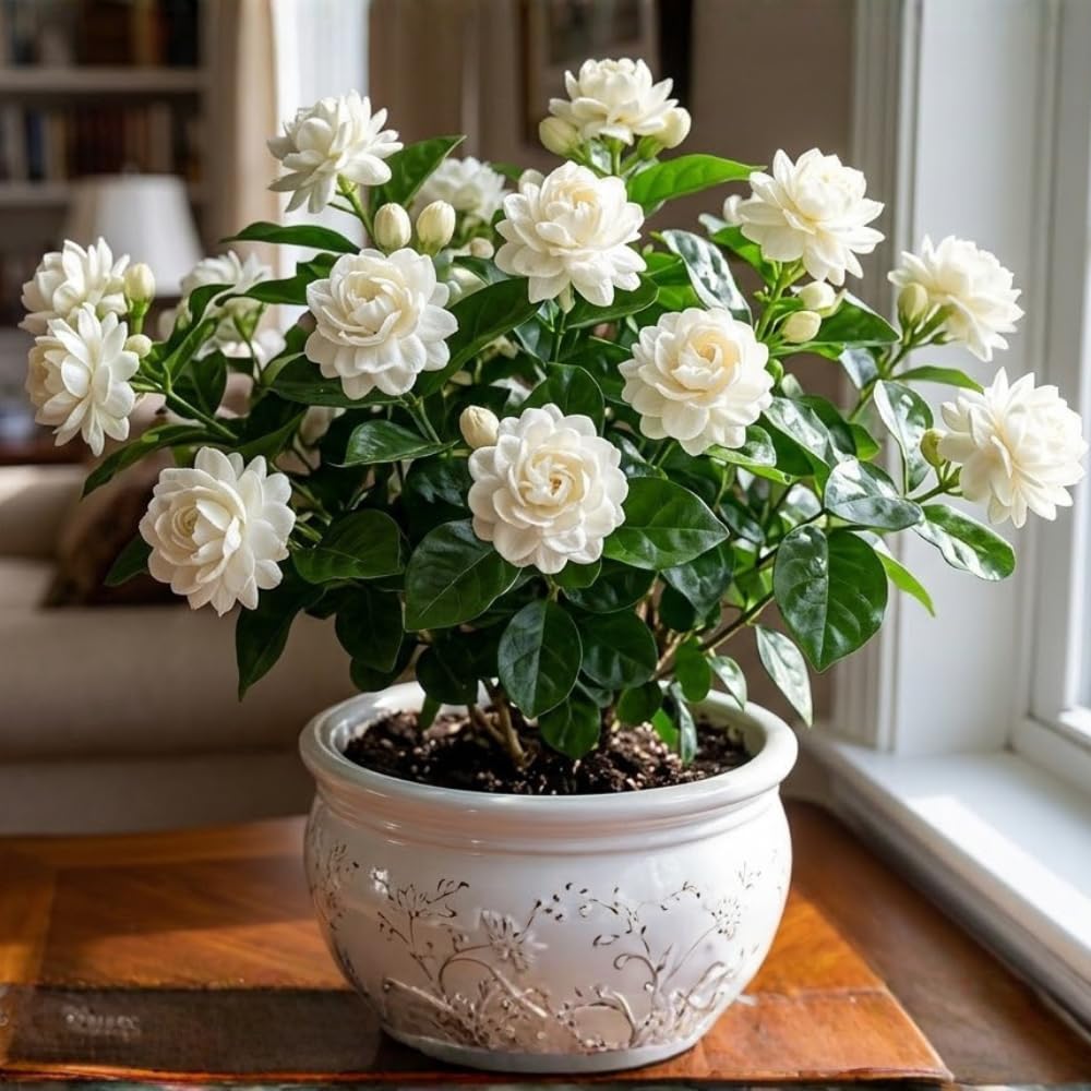 Grand Duke Jasmine Plant Live, Jasminum Sambac, 5–8 Inch Tall, Fragrant Arabian Jasmine, Well-Rooted Starter Plant, Indoor Outdoor Flowering Plant, Easy Care