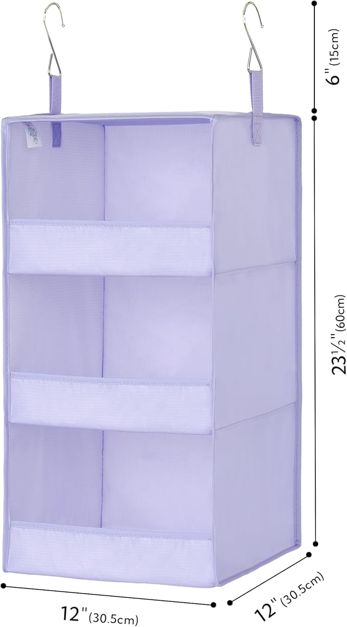 GRANNY SAYS 3 Shelf Hanging Closet Organizers and Storage, Collapsible Closet