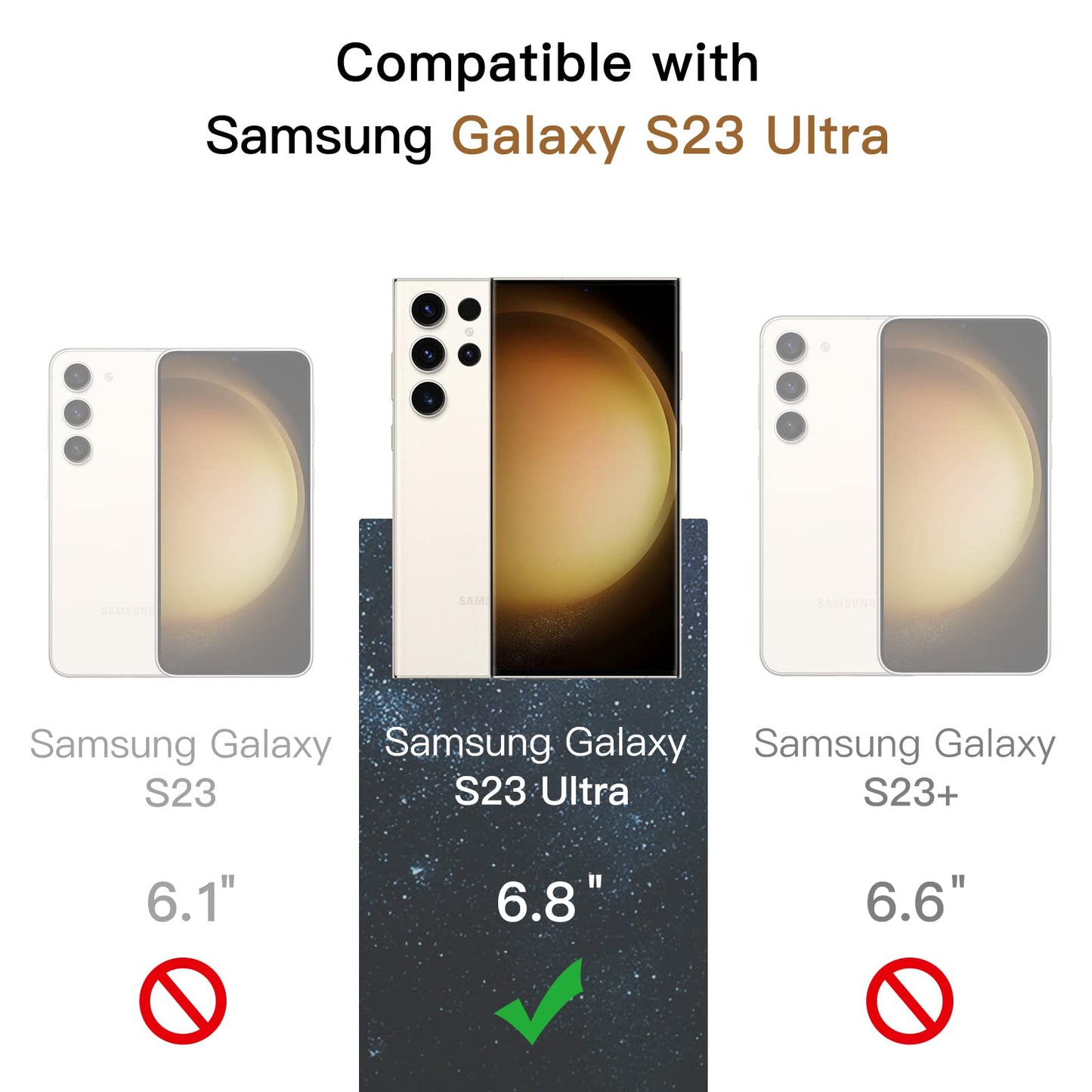 JETech Privacy Screen Protector for Samsung Galaxy S23 5G 6.1-Inch with Camera Lens Protector, Anti-Spy Tempered Glass Film, Fingerprint ID Compatible, 2-Pack Each