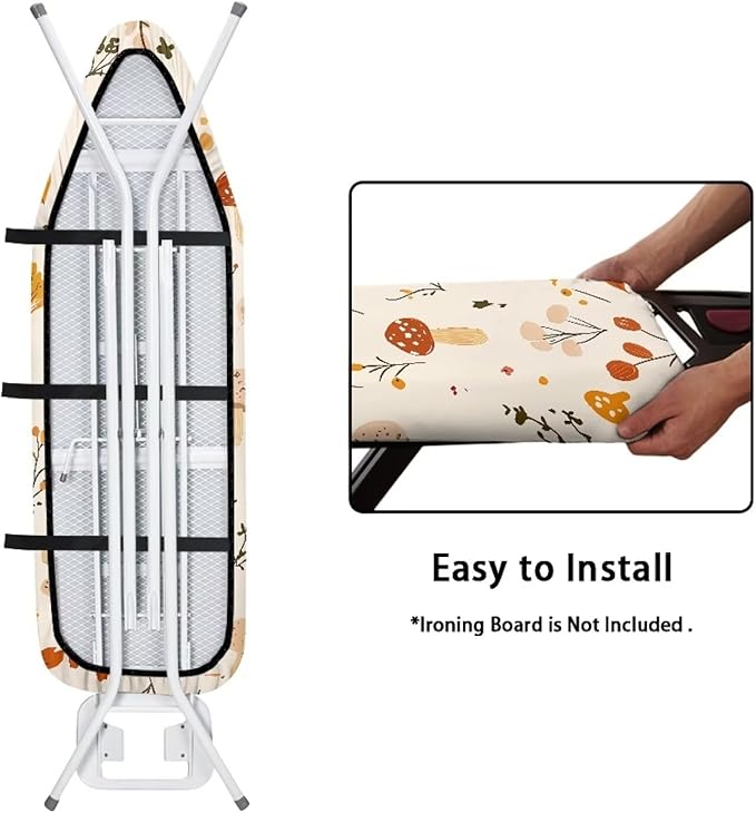Iron Board Pad, Elastic Edge Ironing Board Cover, Full Size Scorch Resistant