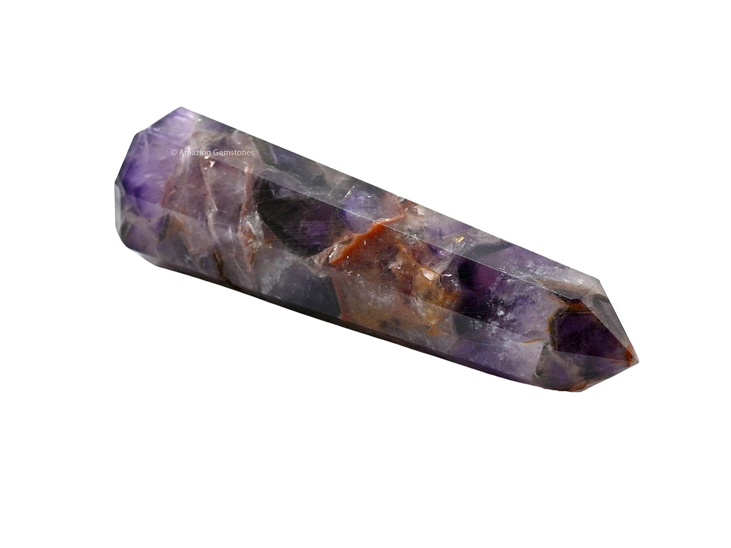 Amazing Gemstone Amethyst Chevron Crystal Towers ~ Natural Healing Crystal Point Obelisk for Reiki Healing and Crystal Grid (2" to 3" Inch)