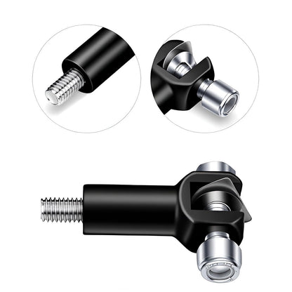 Passenger Foot Peg Support Mount Clevis Kit Compatible With Harley Davidson Softail 2000-2006 (Black)