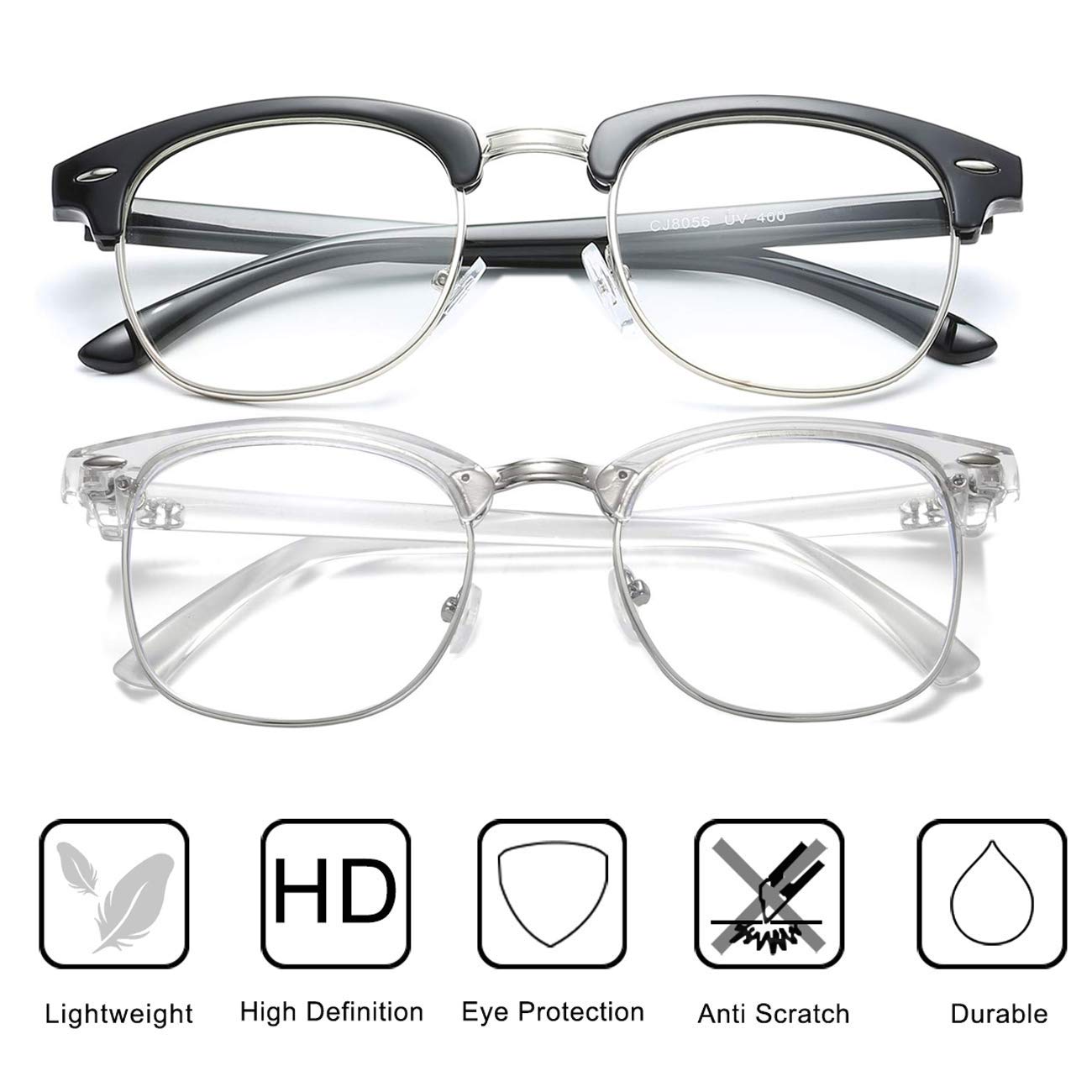 Perfectmiaoxuan Blue Light Blocking Glasses,Computer/Gaming/Screen Glasses for Women or Men，Anti Blue Light & UV