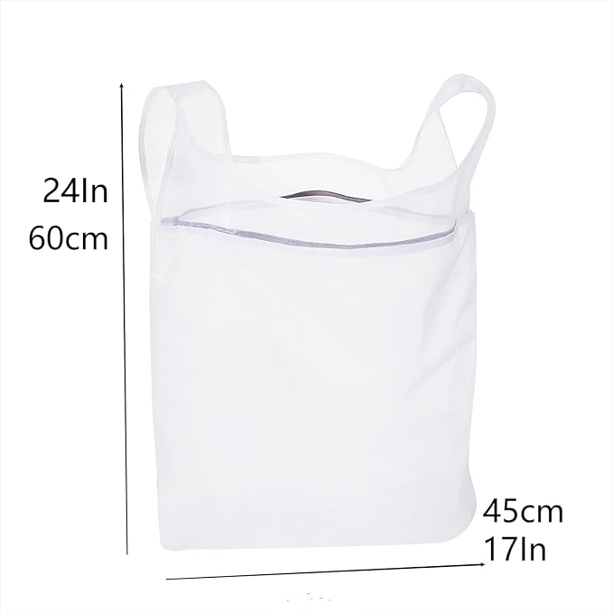 Mesh Laundry Bag Hanging Laundry Hamper Travel Laundry Bag, Machine Washable