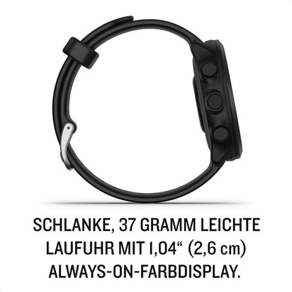 Garmin Forerunner 55 GPS 42mm Running Smartwatch, Easy to use, Lightweight, Training Guidance, Safety & Tracking Features, Black
