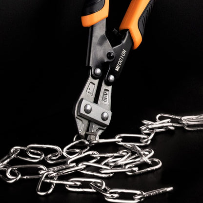 Bolt Cutter, Meccion Heay Duty 8" CR-V Mini Bolt and Wire Cutter, Cable, Chain, Spring Snips Clippers with Comfortable Soft Rubber Grip