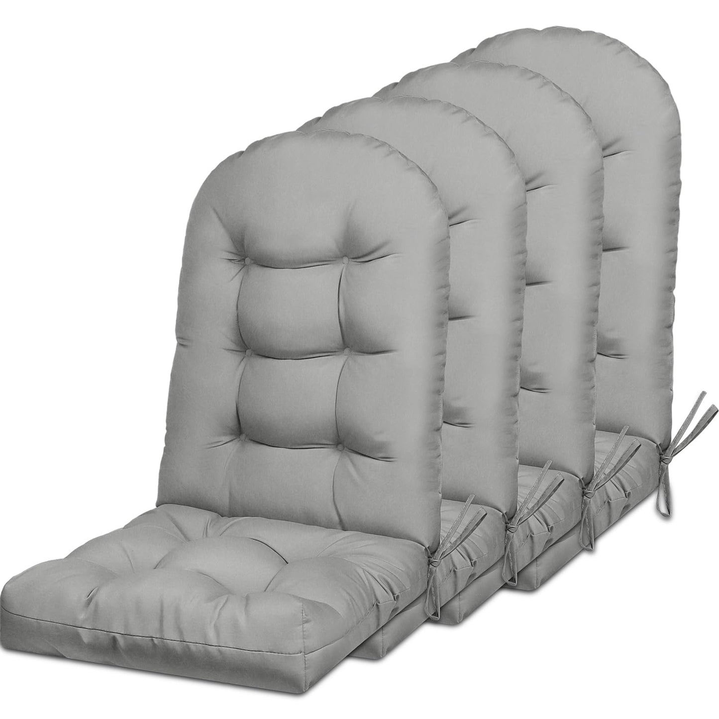 Cethytirko 4 Pack Adirondack Chair Cushion, Waterproof Rocking Chair Cushion - Fade Resistant Patio Furniture Cushions, Thickened Patio Chair Pad for Outdoor and Indoor, 49x20x5 Inch