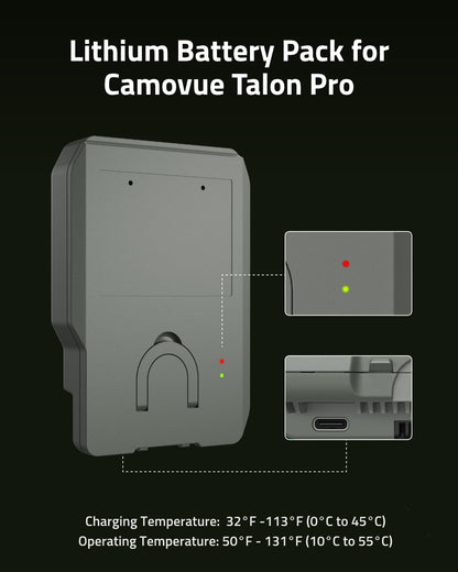 CAMOVUE True 4K 4G LTE Cellular Hunting Camera Outdoor +Battery Pack+6W Solar Panel, 0.2s Trigger Speed, Game or Trail Camera with GPS, Non-Glow IR, SIM Card, Motion Capture, Talon Pro+BP-10+SP-10