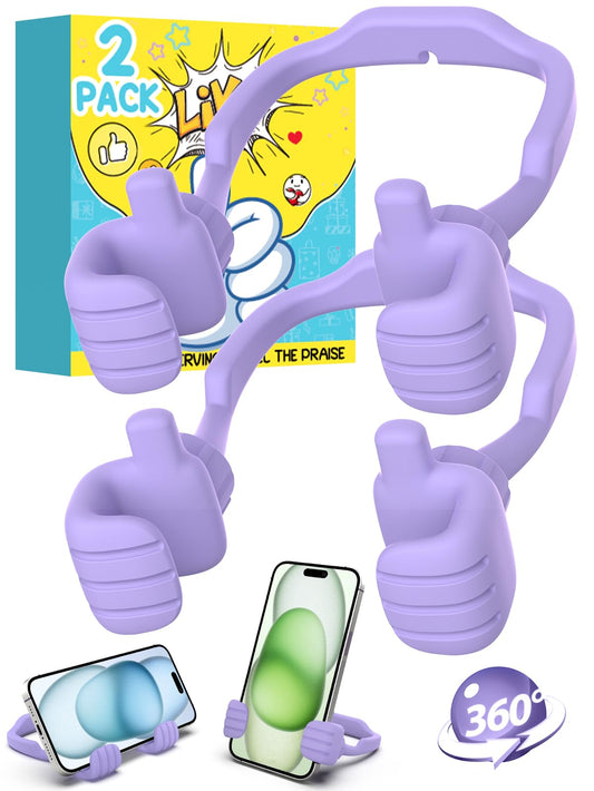 Cell Phone Stand Thumbs Up Lazy Phone Stand - 2 Pack Phone Holder 2025 College Graduation Gifts for Her Him Cellphone iPhone Stand for Desk Birthday Gifts for Teens Girls Boys Adults Women Men Wife