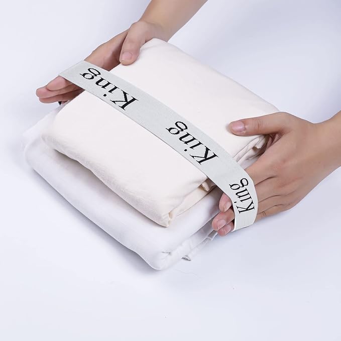 4PCS Bed Sheet Organizer Bands, Storage Labels and Sheet Keepers