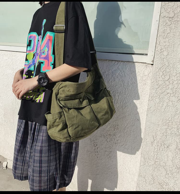 Sumleno Bohemian Hipster Hobo Boho Hippie Crossbody Bag Purse Canvas Sling Bag Aesthetic Tote Large Handbags Fairy Grunge Bag