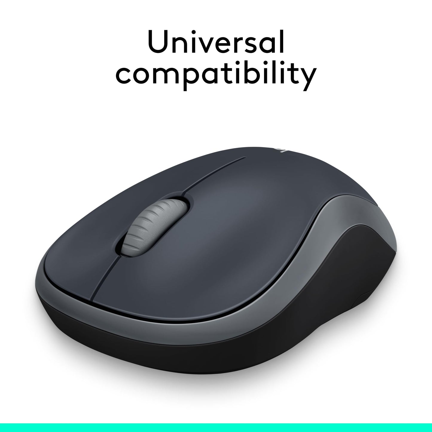 Logitech M185 Wireless Mouse, 2.4GHz with USB Mini Receiver, 12-Month Battery Life, 1000 DPI Optical Tracking, Ambidextrous, Compatible with PC, Mac, Laptop - Grey