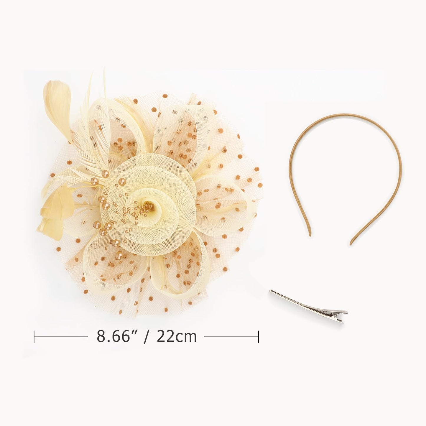 AQOKKA Women Fascinators Hats Flower Fascinators with Headband and Clip Tea Party Headwear for Women and Girls
