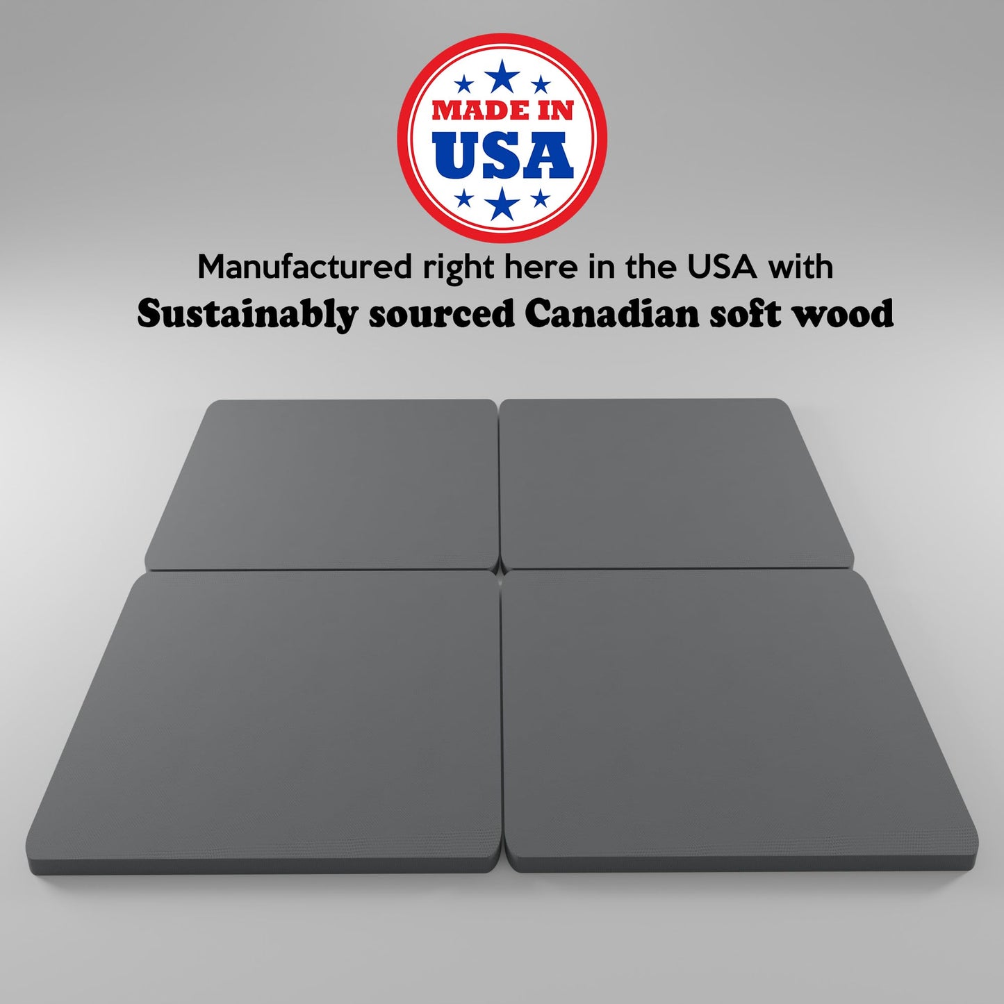 Continental Mattress, 1.5-Inch Split Bunkie Board for Mattress/Bed Support - Fully Assembled, Improved Comfort and Support, Queen(Fold), Grey