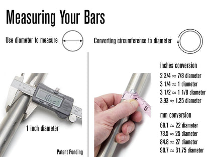 AltRider Universal Highway Pegs for Crash Bars Compatible With 1 Inch (25 mm) Diameter Bars - Heavy Duty, Rust-Resistant Motorcycle Foot Pegs with Non-Slip Clamp – Ideal for Long Rides - Silver