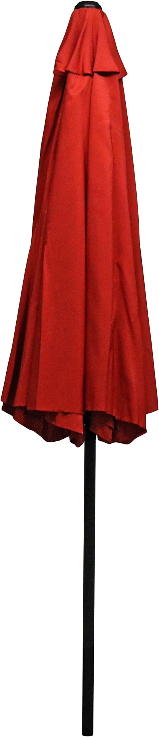 Sunnydaze Outdoor Patio Umbrella - Polyester Table Market Umbrella with Push-Button Tilt and Crank - 8 Sturdy Ribs - Burnt Orange - 9ft