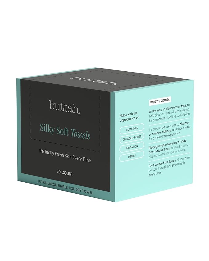 Buttah Skin Disposable Face Towels, Large Towels