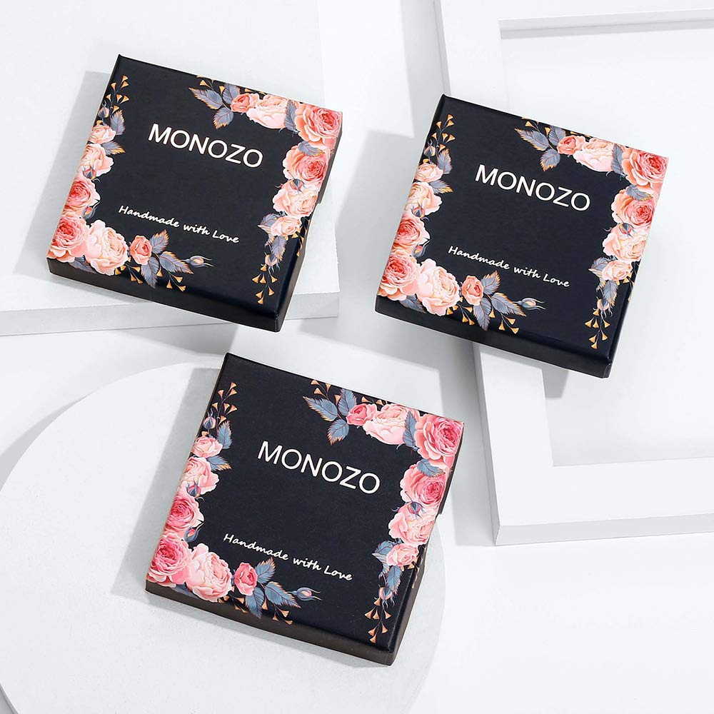 MONOZO Gold Initial Bracelets for Women Jewelry Gifts Trendy - Dainty 14K Gold Plated Layered Beaded A Letter Initial Bracelet Personalized Disc Monogram Letter Bracelets Birthday Gifts for Women Her