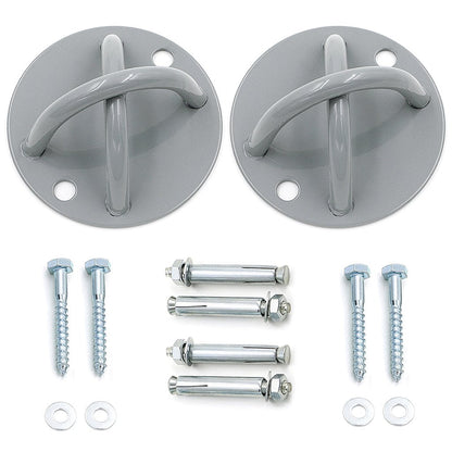 Hipiwe Ceiling Anchor - Wall Mount Bracket for Suspension Straps, Gymnastic Rings, Aerial Yoga Swing & Hammock, Resistance Band, Battle Rope (2 Pcs)