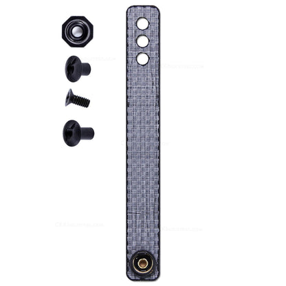 Tegris IWB Rigid Belt Loops - Silver – w/Heavy Duty Pull-The-Dot Security Snaps & Mounting Hardware - 5.75 x 0.75 inch - Holster Loops - (Fits 1.25" to 2.00" Belts (Adjustable) - (2 Pack)