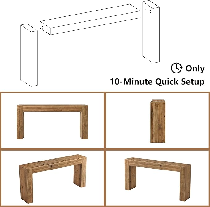 Reclaimed Solid Wood Console Table