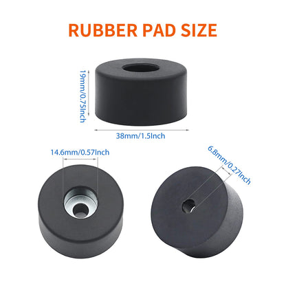 Air Compressor Isolator Pads - 8 Pack Replacement Rubber Feet 192310GS for Coleman Powermate, Sanborn & More - Also Ideal for Speaker Cabinets, Computer Desk, Sofa Cushions (E106661, D091007)