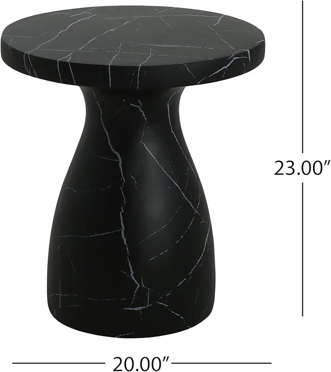 Christopher Knight Home Jayme Outdoor Side Table, Round Top Patio End Table