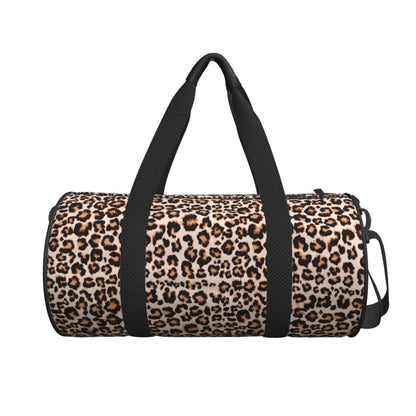 Gbuzozie Leopard Cheetah Print Gym Duffle Bag Foldable Lightweight Carry On Weekender Travel Duffel Bags Sport Bags For Fitness Yoga Beach Swim Men Women