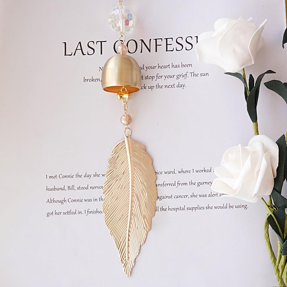 Hummingbird Rhinestone Hanging Bell for Window Garden Decor with Suncatcher