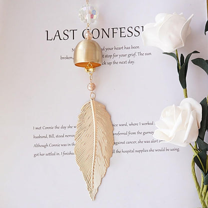Hummingbird Rhinestone Hanging Bell for Window Garden Decor with Suncatcher