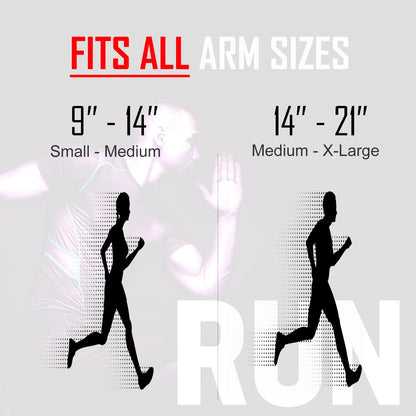 RevereSport Armband for iPhone Pro Max 17/16/15/14/13/12/Plus/AIR. Running Phone Arm Holder for Sports, Gym Workouts and Exercise