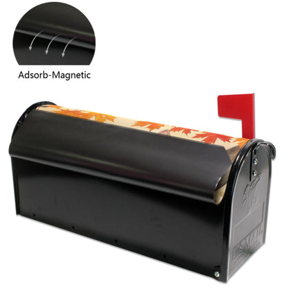 Wamika Fall Cat Sleeping Magnetic Mailbox Covers Autumn Kitty Maple Leaves Mailbox Cover Over Size Full Magnet Garden Yard Porch Mail Boxes Cover Holiday Decorations 25" L x 21" W