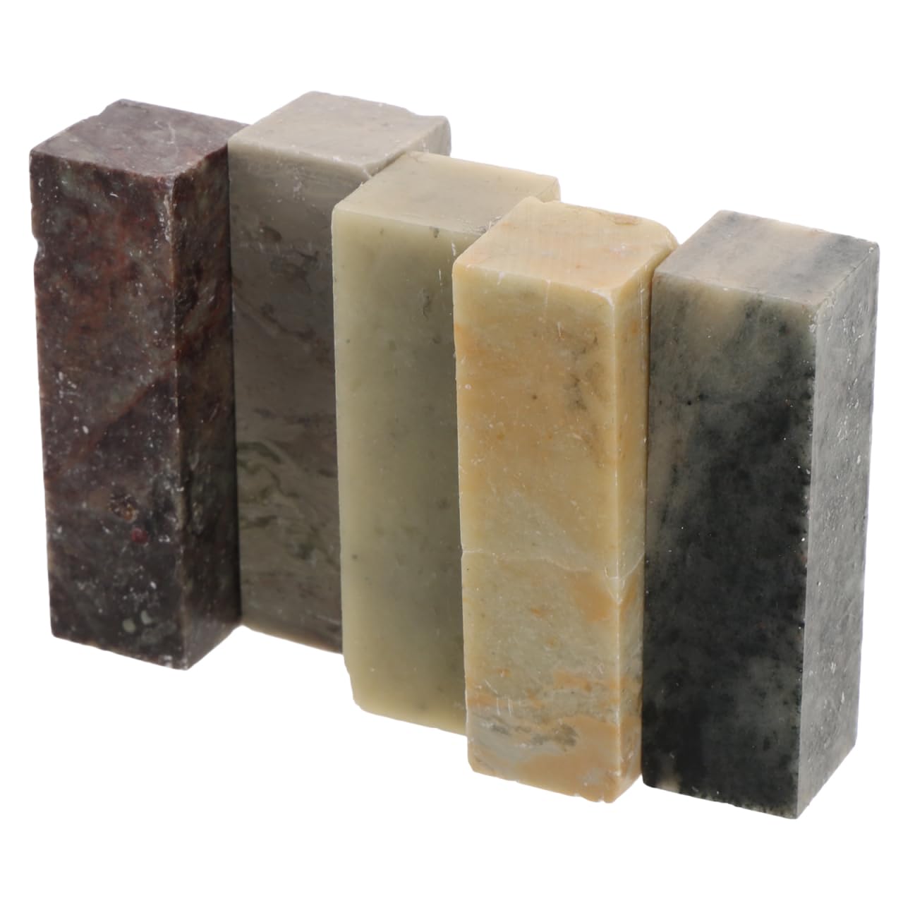 5Pcs Stone Seal Tool Engraved Seal Material for Calligraphy and Crafts for Carving and Decorative Art