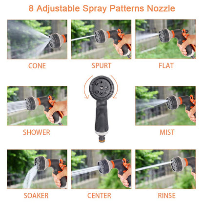 Onarway Garden Hose Spray Gun Set 8 Patterns High Pressure Nozzles, Anti-Slip Design, Perfect for Watering Plants Car Washing Shower Pet, 5PCS Garden Showers Set