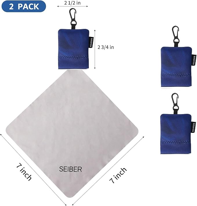 SEIBER Eyeglass Cleaning Microfiber Cloth, 7 x 7 inch Glasses Cloth