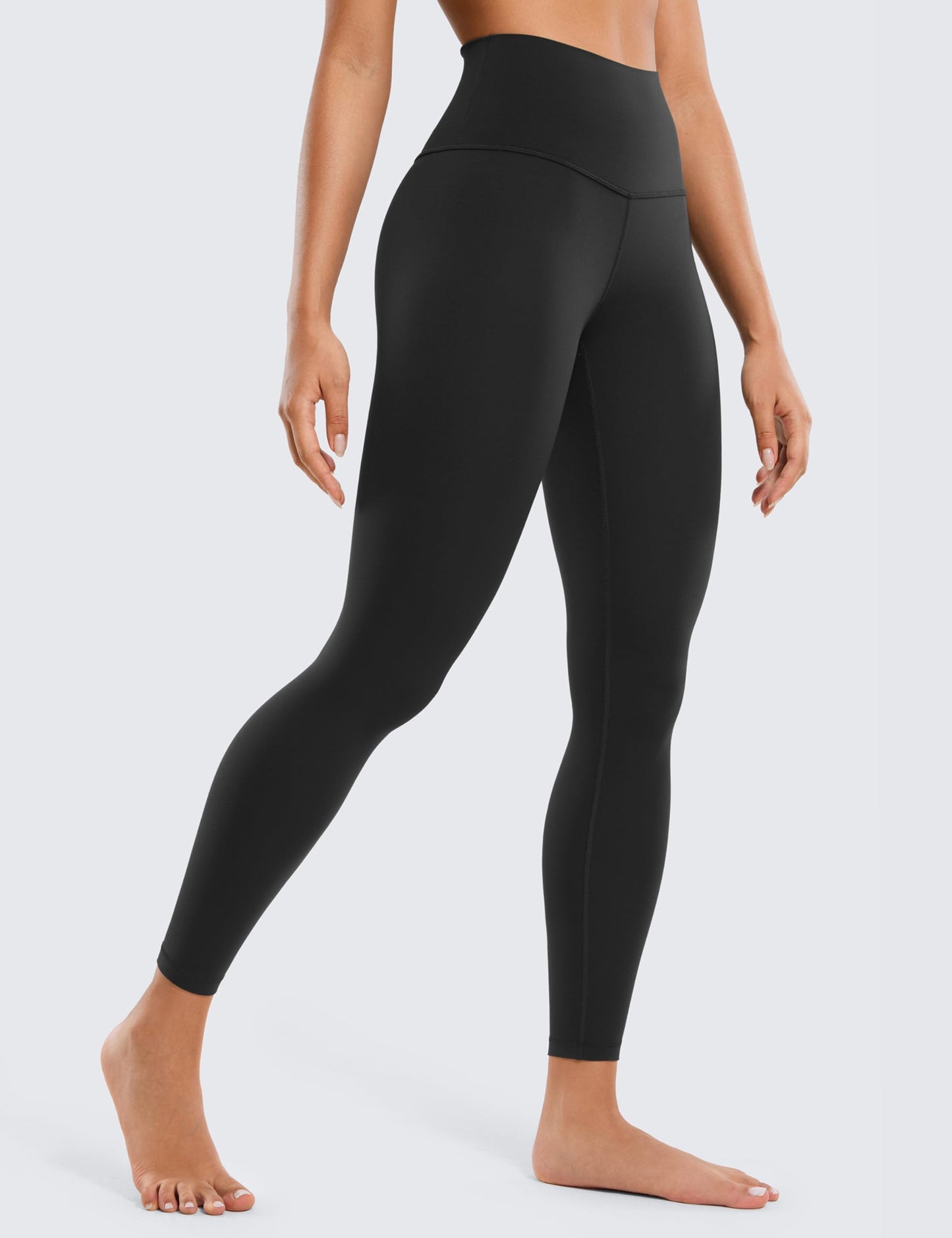 CRZ YOGA Women's Butterluxe Yoga Leggings 25'' - High Waisted Workout Gym Leggings Buttery Soft Yoga Pants Black 10