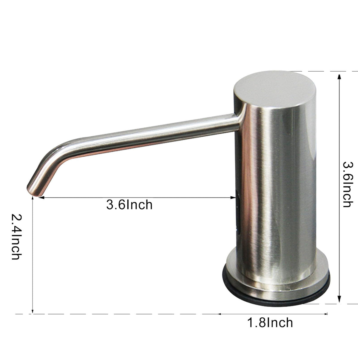 EXVEST Automatic Touchless Soap Dispenser for Kitchen Sink, Brushed Nickel, High Capacity, Durable Material, Multiple Power Supply Modes, Versatile Use, Liquid Soap, Shampoo, Hand Sanitizer
