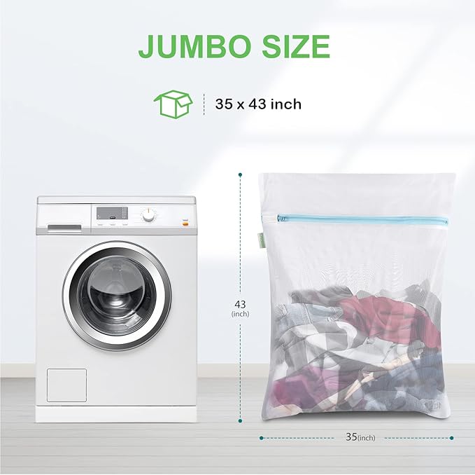OTraki Large Mesh Washing Bag 43 x 35 in XL Laundry Bag Washer Machine Net