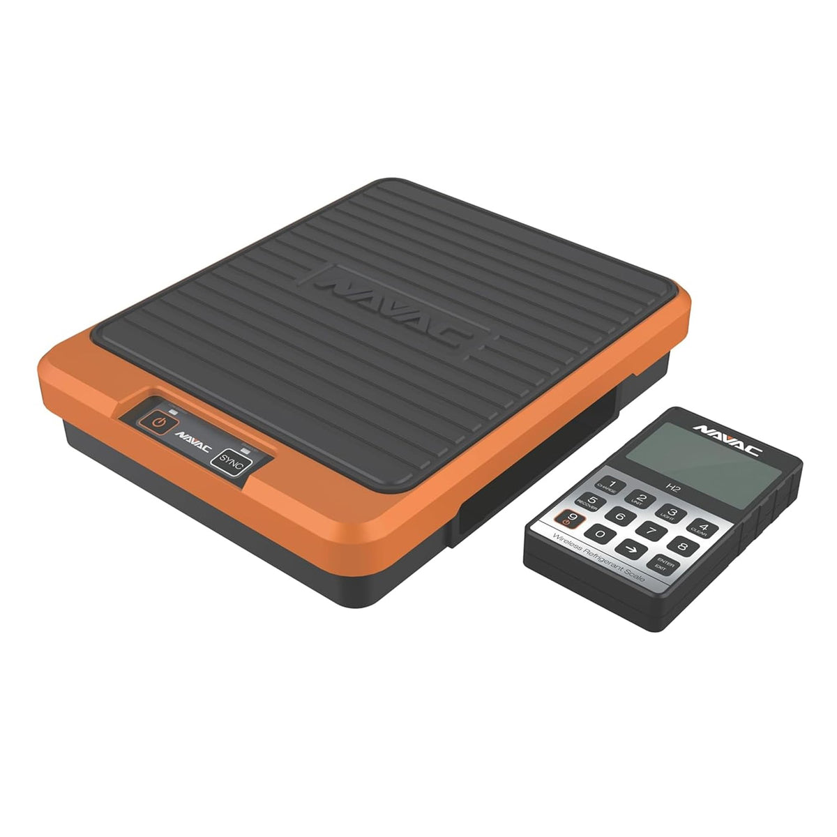 NAVAC NRS2i01 Wireless Refrigerant Scale | Bluetooth Handheld Display | 220 lbs Capacity | Lightweight Magnesium Alloy Weighing Pan | Precise Measurements | 1 Year Warranty
