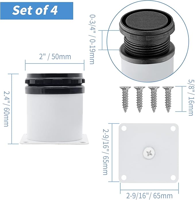 2.5 Inch Metal Furniture Legs