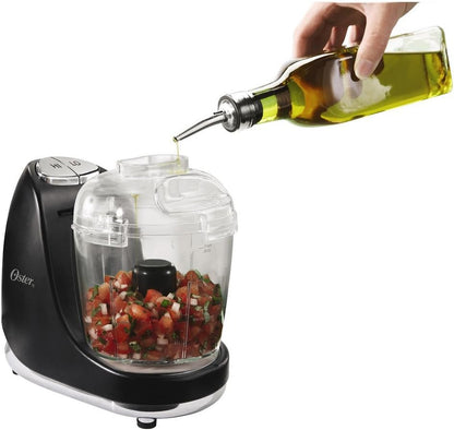 Oster FPSTMC3321 3-Cup Mini Chopper with Whisk, Black