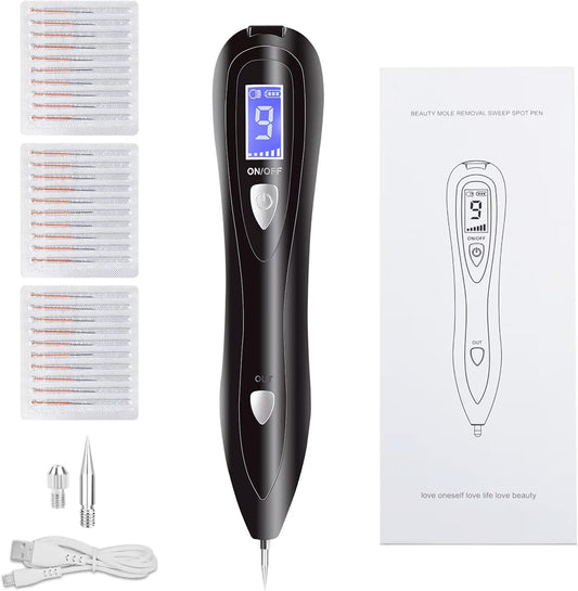 CHRERNA Skin Tags Remover Kit, Mole-Kit-Removal Pen with 9 Adjustable Modes, Plasma Pen for Warts, Spot, Body Facial, Freckle, Nevus