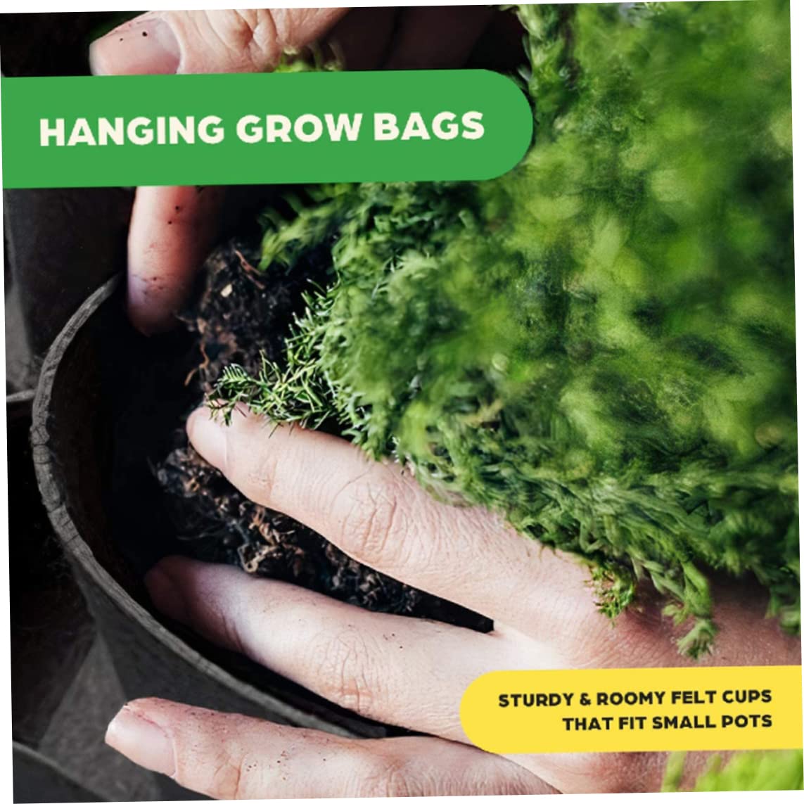 AwnsIMfreien Wall Planting Bags, Hanging Planter Bags Vertical Wall Mounted Plant Grow 36 Pocket Fabric Pots for Home Balcony, Hanging Planter
