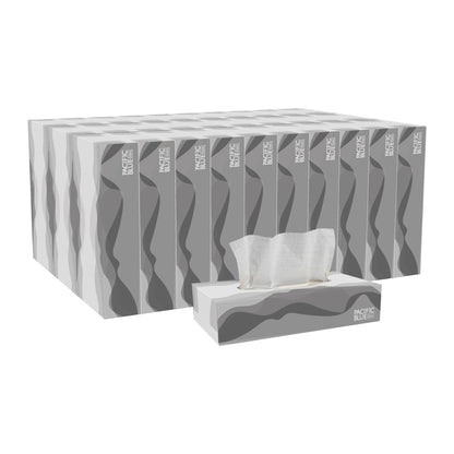 Georgia-Pacific Pacific Blue Basic 2-Ply Facial Tissue (47410), 100 Sheets Per Box, 30 Flat Boxes Per Bulk Case